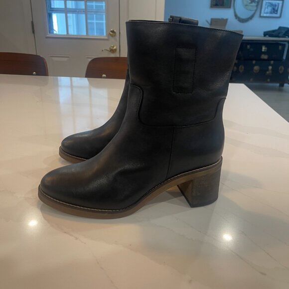 Free People Tabby Black Leather Ankle Boot Women’s  Size EU 39.5 /US 9 - Picture 3 of 10